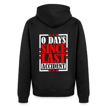 0 Jours depuis le dernier accident 13 - Veste à capuche bio Premium Unisexe - noir - Dos - Nico (187cm)