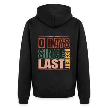 0 Jours depuis le dernier accident 14 - Veste à capuche bio Premium Unisexe - noir - Dos - Nico (187cm)