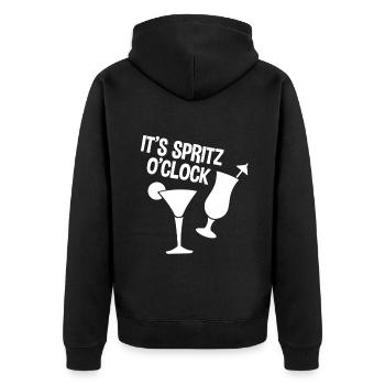 It's Spritz O'clock 2 - Unisex Premium Organic Zip Hoodie - black - Back - Nico (187cm)