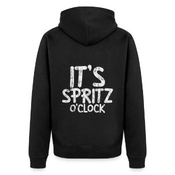 It's Spritz O'clock 3 - Unisex Premium Organic Zip Hoodie - black - Back - Nico (187cm)