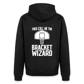 Ils m’appellent The Bracket Wizard 4 - Veste à capuche bio Premium Unisexe - noir - Dos - Nico (187cm)