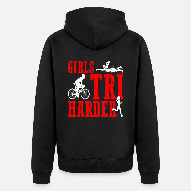 Filles Tri 5 - Veste à capuche bio Premium Unisexe - noir