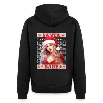 Sexy Père Noël Femme Noël Noël laid - Veste à capuche bio Premium Unisexe - noir - Dos - Nico (187cm)