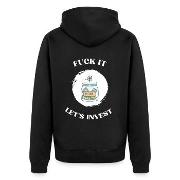 ça permet d’investir - Veste à capuche bio Premium Unisexe - noir - Dos - Nico (187cm)