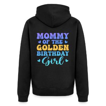 Mommy of the golden birthday girl - Veste à capuche bio Premium Unisexe - noir - Dos - Nico (187cm)