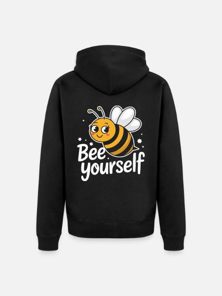 honey bee beekeeper bees bee - Unisex Premium Organic Zip Hoodie - black