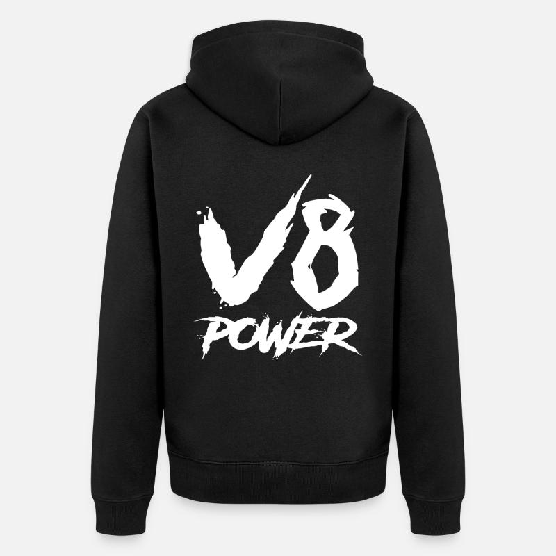 Puissance du V8 - Veste à capuche bio Premium Unisexe - noir