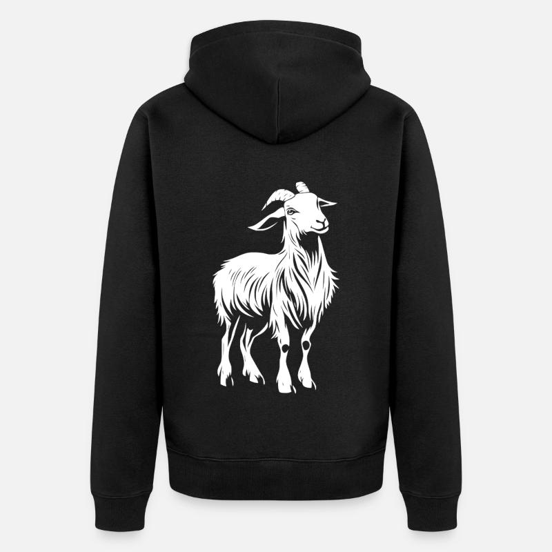 Chèvre Ziege - Veste à capuche bio Premium Unisexe - noir