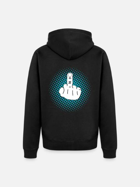 Mittelfinger Design - Veste à capuche bio Premium Unisexe - noir