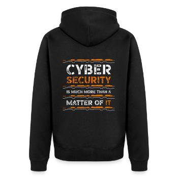 Coding Computer Security Code Monkey Data Science - Unisex Premium Organic Zip Hoodie - black - Back - Nico (187cm)
