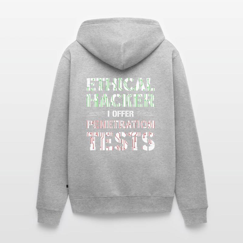 Computer Security Hacker Webentwickler Unisex Premium Bio Zip Hoodie