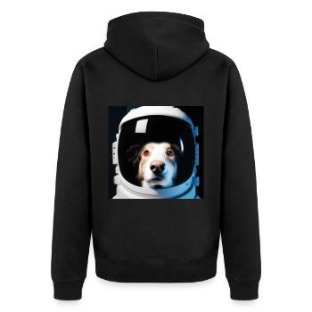 Chien dans l’espace - Veste à capuche bio Premium Unisexe - noir - Dos - Nico (187cm)