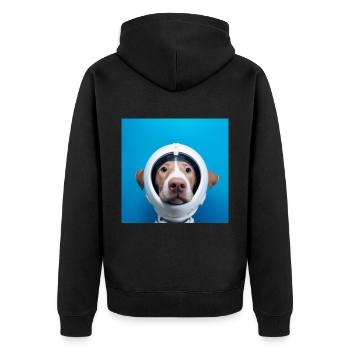 Chien dans l’espace - Veste à capuche bio Premium Unisexe - noir - Dos - Nico (187cm)
