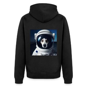 Chien dans l’espace - Veste à capuche bio Premium Unisexe - noir - Dos - Nico (187cm)