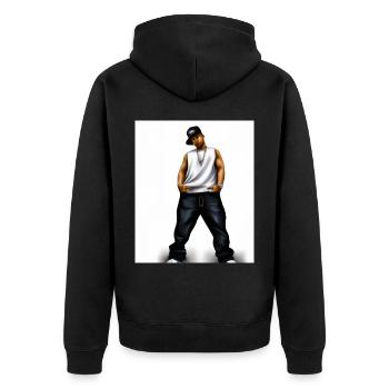 Hip Hopper Rapper - Unisex Premium Bio Zip Hoodie - Schwarz - Hinten - Nico (187cm)