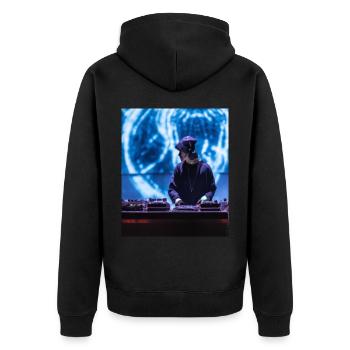 DJ Festival - Veste à capuche bio Premium Unisexe - noir - Dos - Nico (187cm)