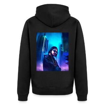 Rappeur Hip Hopper - Veste à capuche bio Premium Unisexe - noir - Dos - Nico (187cm)