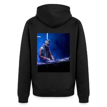DJ Festival - Veste à capuche bio Premium Unisexe - noir - Dos - Nico (187cm)