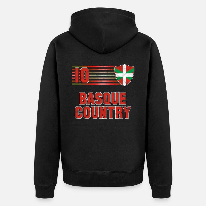 Équipe du Pays Basque de football - Veste à capuche bio Premium Unisexe - noir