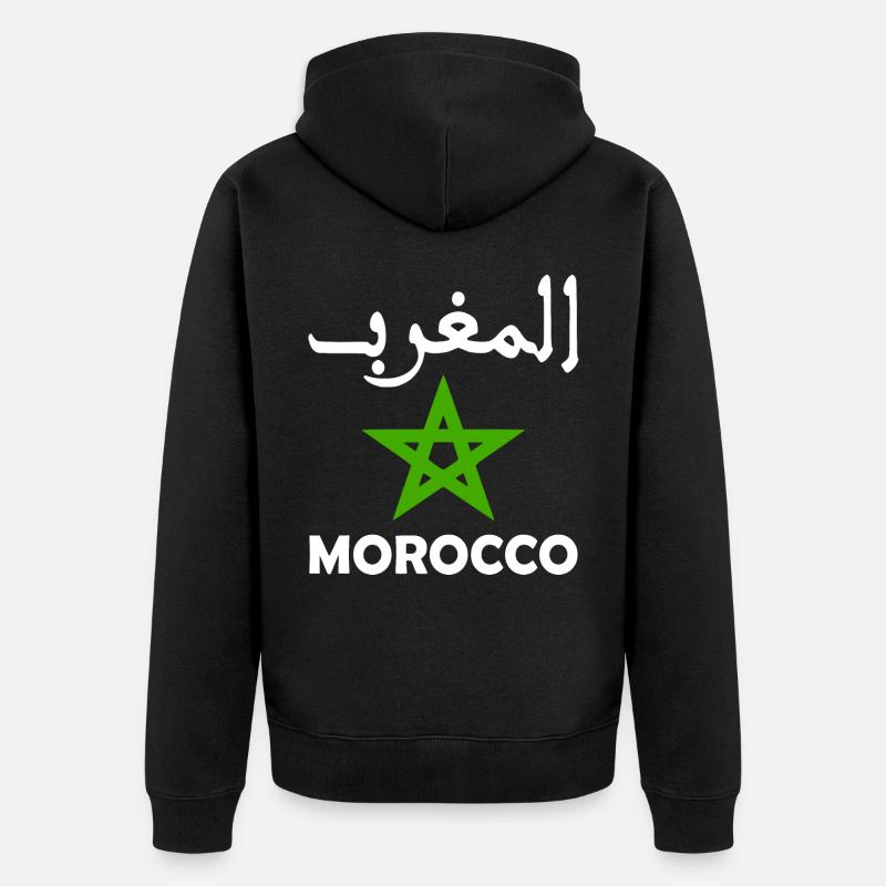 Maroc - Veste à capuche bio Premium Unisexe - noir