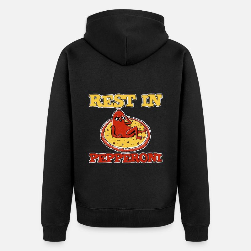 Reste dans Pepperoni 2 - Veste à capuche bio Premium Unisexe - noir