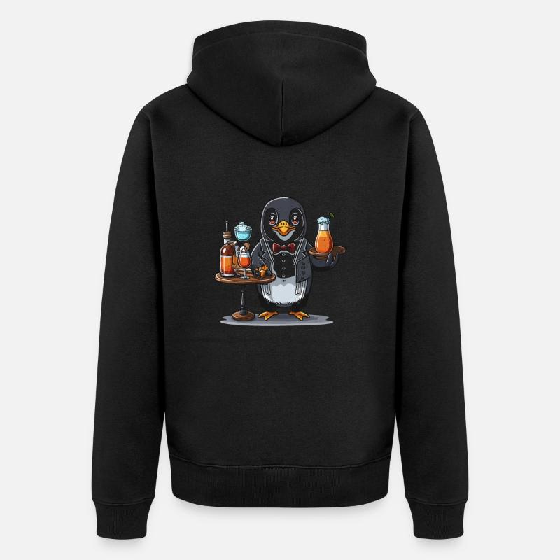 Pingouins pour - Veste à capuche bio Premium Unisexe - noir