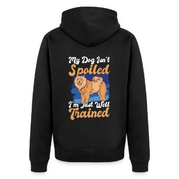 My Dog Isn't Spoiled, I'm Just Well Trained 3 - Unisex Premium Organic Zip Hoodie - black - Back - Nico (187cm)