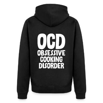 TOC Trouble obsessionnel de la cuisine - Veste à capuche bio Premium Unisexe - noir - Dos - Nico (187cm)