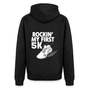 Rockin' Mon Premier 5K 4 - Veste à capuche bio Premium Unisexe - noir - Dos - Nico (187cm)