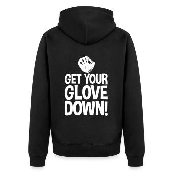 Get Your Glove Down 4 - Unisex Premium Organic Zip Hoodie - black - Back - Nico (187cm)