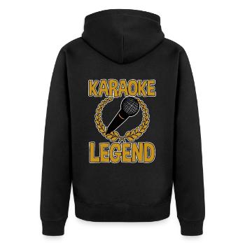 Légende du karaoké 2 - Veste à capuche bio Premium Unisexe - noir - Dos - Nico (187cm)
