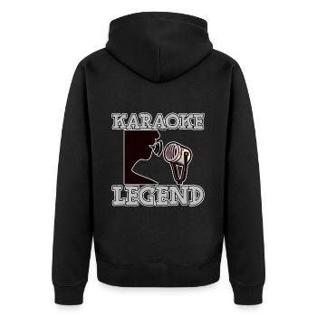 Légende du karaoké 4 - Veste à capuche bio Premium Unisexe - noir - Dos - Nico (187cm)