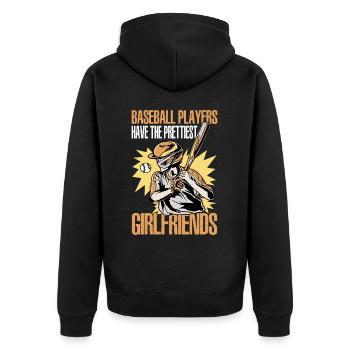Baseball Players Have The Prettiest Girlfriends 11 - Unisex Premium Bio Zip Hoodie - Schwarz - Hinten - Nico (187cm)