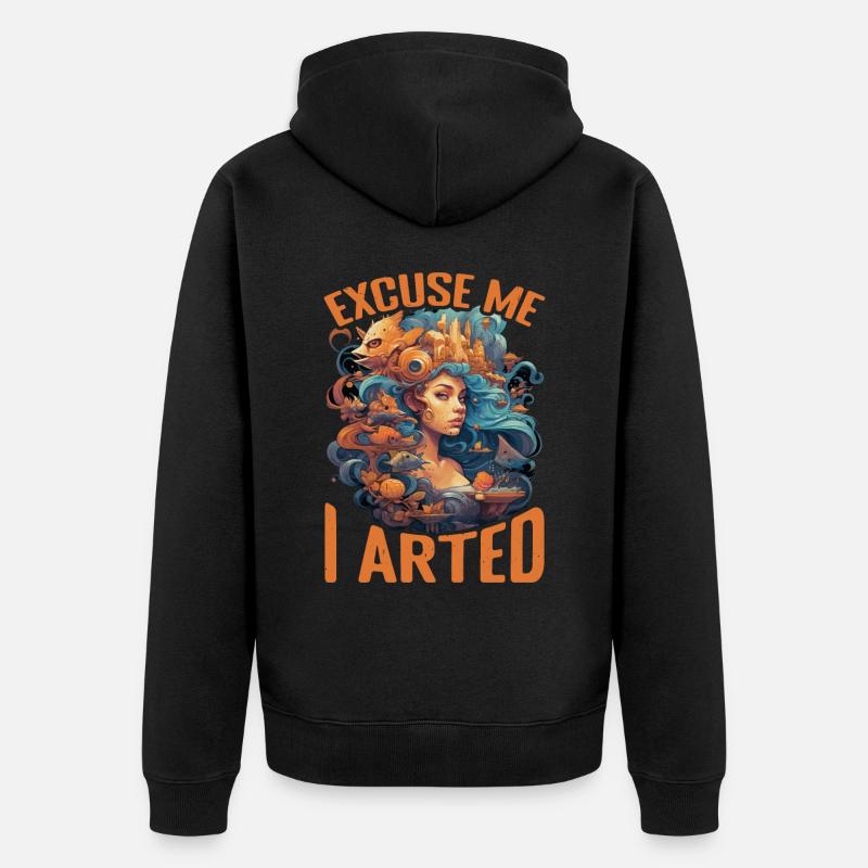 Excusez-moi, j’ai 15 ans - Veste à capuche bio Premium Unisexe - noir