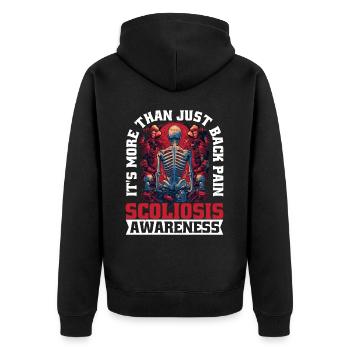 It's More Than Just Back Pain 12 - Unisex Premium Organic Zip Hoodie - black - Back - Nico (187cm)