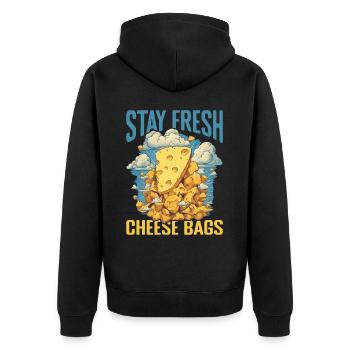 Sacs de fromage Stay Fresh 51 - Veste à capuche bio Premium Unisexe - noir - Dos - Nico (187cm)