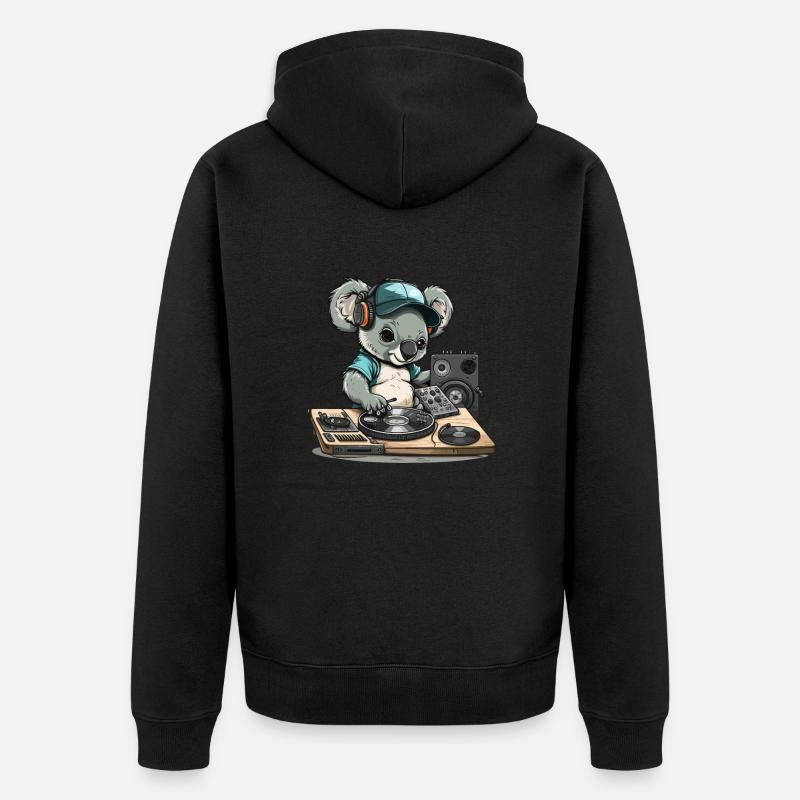 Koala Beats - Veste à capuche bio Premium Unisexe - noir