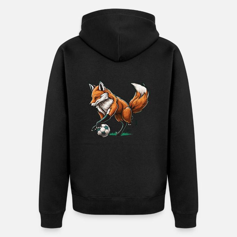 Attaquant rusé - Veste à capuche bio Premium Unisexe - noir