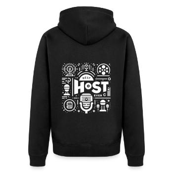 Meilleur hôte de tous les temps 22 - Veste à capuche bio Premium Unisexe - noir - Dos - Nico (187cm)