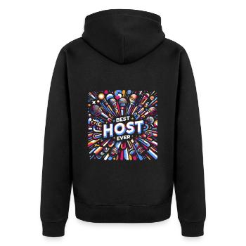 Meilleur hôte de tous les temps 23 - Veste à capuche bio Premium Unisexe - noir - Dos - Nico (187cm)