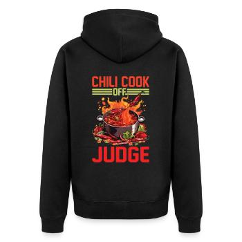 Chili Cook Off Judge 33 - Unisex Premium Organic Zip Hoodie - black - Back - Nico (187cm)