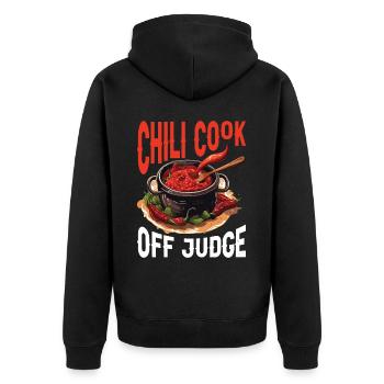Chili Cook Off Judge 34 - Unisex Premium Organic Zip Hoodie - black - Back - Nico (187cm)