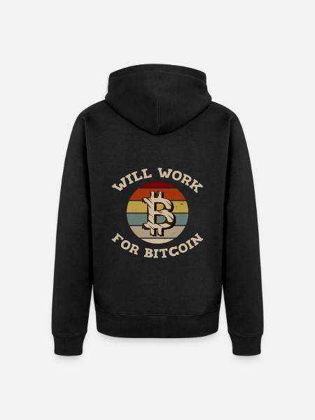 Fonctionnera pour Bitcoin 2 - Veste à capuche bio Premium Unisexe - noir