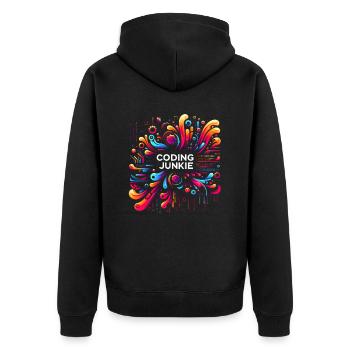Accro au codage 12 - Veste à capuche bio Premium Unisexe - noir - Dos - Nico (187cm)