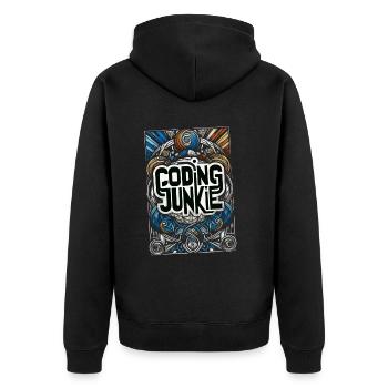 Accro au codage 14 - Veste à capuche bio Premium Unisexe - noir - Dos - Nico (187cm)