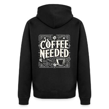 Café nécessaire 5 - Veste à capuche bio Premium Unisexe - noir - Dos - Nico (187cm)