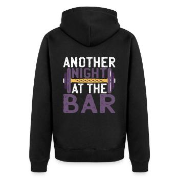Une autre nuit au bar - Veste à capuche bio Premium Unisexe - noir - Dos - Nico (187cm)