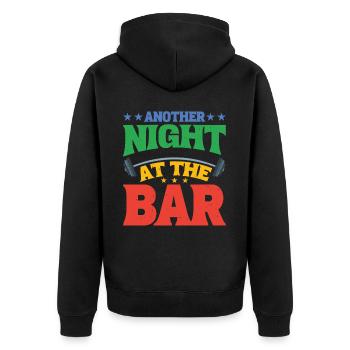 Une autre nuit au bar 2 - Veste à capuche bio Premium Unisexe - noir - Dos - Nico (187cm)