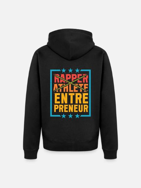 Rapper Athlete Entrepreneur 56 - Unisex Premium Organic Zip Hoodie - black