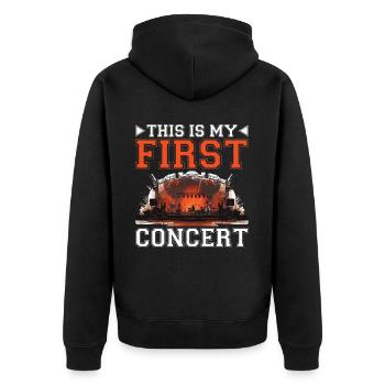 C’est mon premier concert 73 - Veste à capuche bio Premium Unisexe - noir - Dos - Nico (187cm)